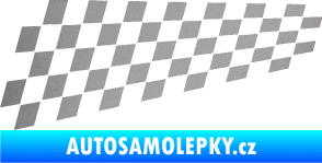 Samolepka Šachovnice 034 stříbrná metalíza