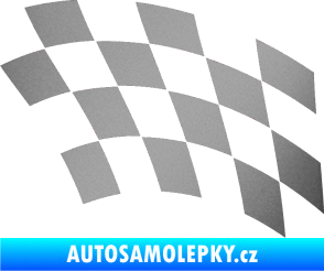 Samolepka Šachovnice 038 stříbrná metalíza