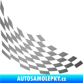 Samolepka Šachovnice 040 stříbrná metalíza