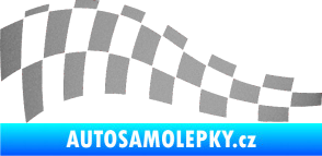 Samolepka Šachovnice 046 stříbrná metalíza