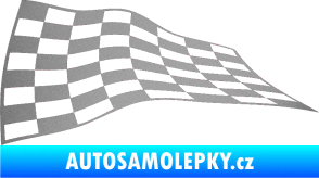 Samolepka Šachovnice 050 stříbrná metalíza
