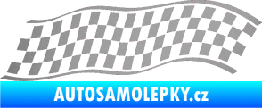 Samolepka Šachovnice 056 stříbrná metalíza
