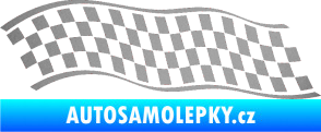 Samolepka Šachovnice 057 stříbrná metalíza