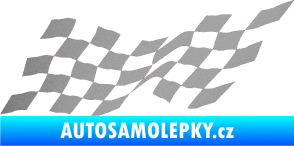 Samolepka Šachovnice 074 stříbrná metalíza