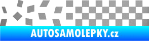 Samolepka Šachovnice 081 stříbrná metalíza