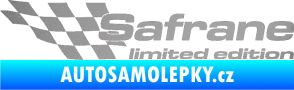 Samolepka Safrane limited edition levá stříbrná metalíza