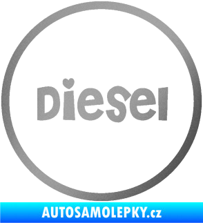 Samolepka Samolepka na víčko od nádrže 007 diesel stříbrná metalíza