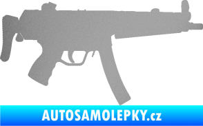 Samolepka Samopal 001 pravá stříbrná metalíza