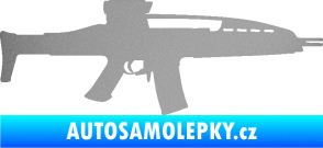 Samolepka Samopal 002 pravá stříbrná metalíza