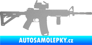 Samolepka Samopal 003 pravá stříbrná metalíza