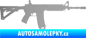Samolepka Samopal 004 pravá stříbrná metalíza