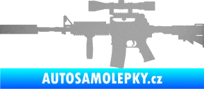 Samolepka Samopal 006 levá stříbrná metalíza