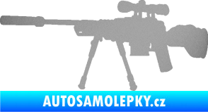Samolepka Samopal 008 levá stříbrná metalíza