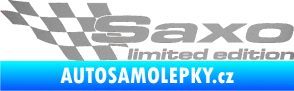 Samolepka Saxo limited edition levá stříbrná metalíza