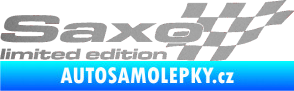 Samolepka Saxo limited edition pravá stříbrná metalíza