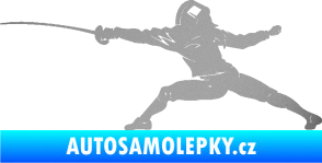 Samolepka Šerm 001 levá  stříbrná metalíza