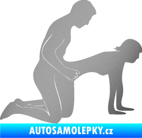 Samolepka Sexy siluety 024 stříbrná metalíza
