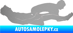 Samolepka Sexy siluety 029 stříbrná metalíza