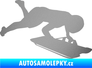 Samolepka Skeleton 002 pravá stříbrná metalíza