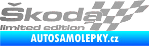Samolepka Škoda limited edition pravá stříbrná metalíza
