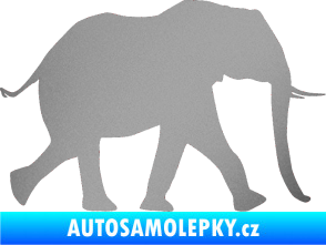 Samolepka Slon 015 pravá stříbrná metalíza