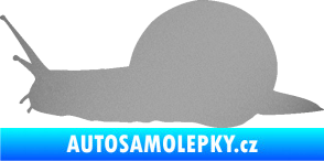Samolepka Šnek 001 levá stříbrná metalíza