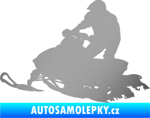 Samolepka Sněžný skútr 001 levá stříbrná metalíza