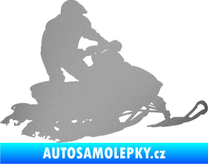 Samolepka Sněžný skútr 001 pravá stříbrná metalíza