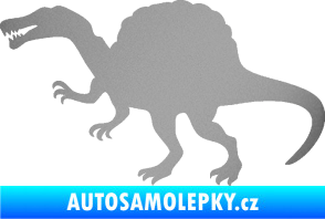 Samolepka Spinosaurus 001 levá stříbrná metalíza