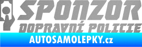 Samolepka Sponzor dopravní policie 004 stříbrná metalíza