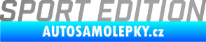 Samolepka Sport edition 001 nápis stříbrná metalíza