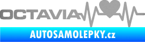 Samolepka Srdeční tep 019 levá octavia stříbrná metalíza