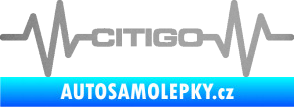 Samolepka Srdeční tep 033 Citigo stříbrná metalíza