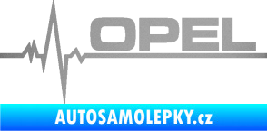 Samolepka Srdeční tep 036 pravá Opel stříbrná metalíza