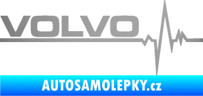 Samolepka Srdeční tep 037 levá Volvo stříbrná metalíza