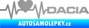 Samolepka Srdeční tep 045 pravá Dacia stříbrná metalíza