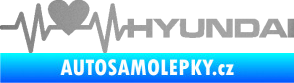 Samolepka Srdeční tep 046 pravá Hyundai stříbrná metalíza