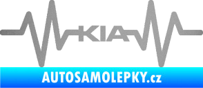 Samolepka Srdeční tep 049 Kia stříbrná metalíza
