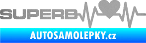 Samolepka Srdeční tep 072 levá Superb stříbrná metalíza