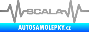 Samolepka Srdeční tep 075 Scala stříbrná metalíza