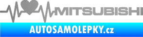 Samolepka Srdeční tep 082 pravá Mitsubishi stříbrná metalíza