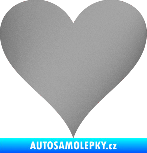 Samolepka Srdíčko 001 stříbrná metalíza