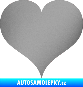 Samolepka Srdíčko 003 stříbrná metalíza