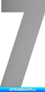 Samolepka Startovní číslo 7 typ 2    stříbrná metalíza