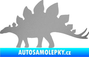 Samolepka Stegosaurus 001 levá stříbrná metalíza