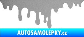 Samolepka Stékající skvrna 002 levá krevní cákanec stříbrná metalíza