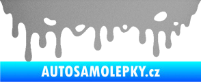 Samolepka Stékající skvrna 006 levá stříbrná metalíza