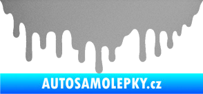Samolepka Stékající skvrna 007 levá stříbrná metalíza