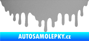 Samolepka Stékající skvrna 007 pravá stříbrná metalíza