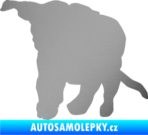 Samolepka Štěňátko 003 levá stříbrná metalíza